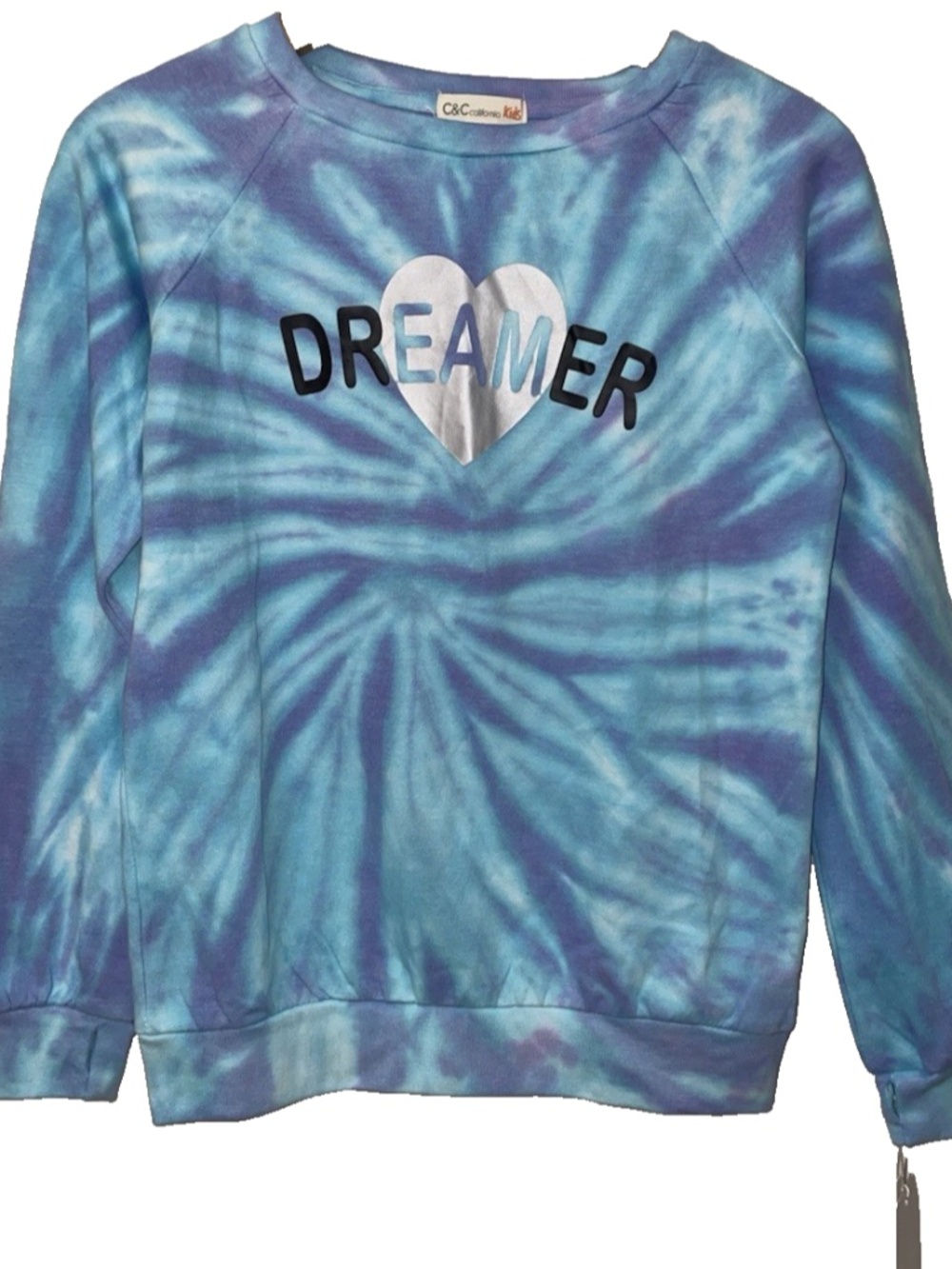 C&C California Girls Long Sleeve Sweatshirt Size M 10/12 NWT Tie Dye Dreamer